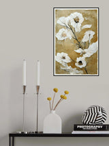 White Dry Flowers Poster och Canvastavla