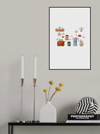 Kitchen Set Illustration Poster och Canvastavla
