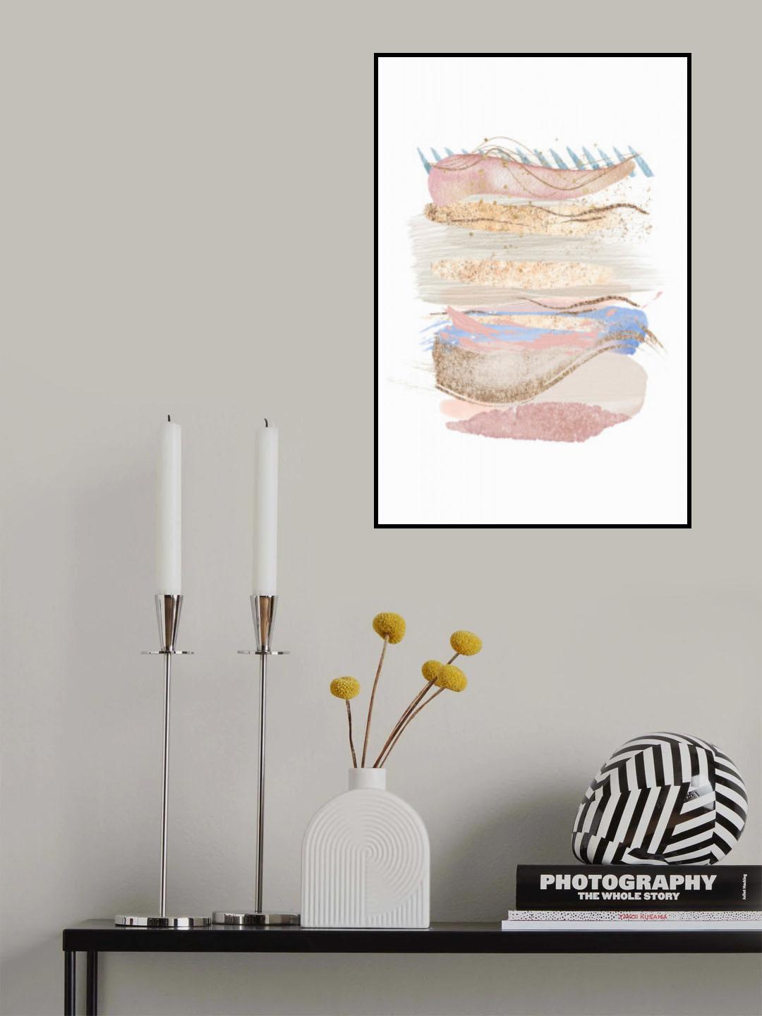 Soft Pink Blue 3 Poster och Canvastavla