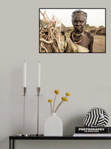 elder woman at a Toposa village Poster och Canvastavla