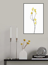 Flower Minimal Black and Gold 09 Poster och Canvastavla