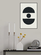 Black Abstract Shapes Series #4 Poster och Canvastavla