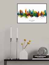 Gold Coast Australia Skyline Poster och Canvastavla
