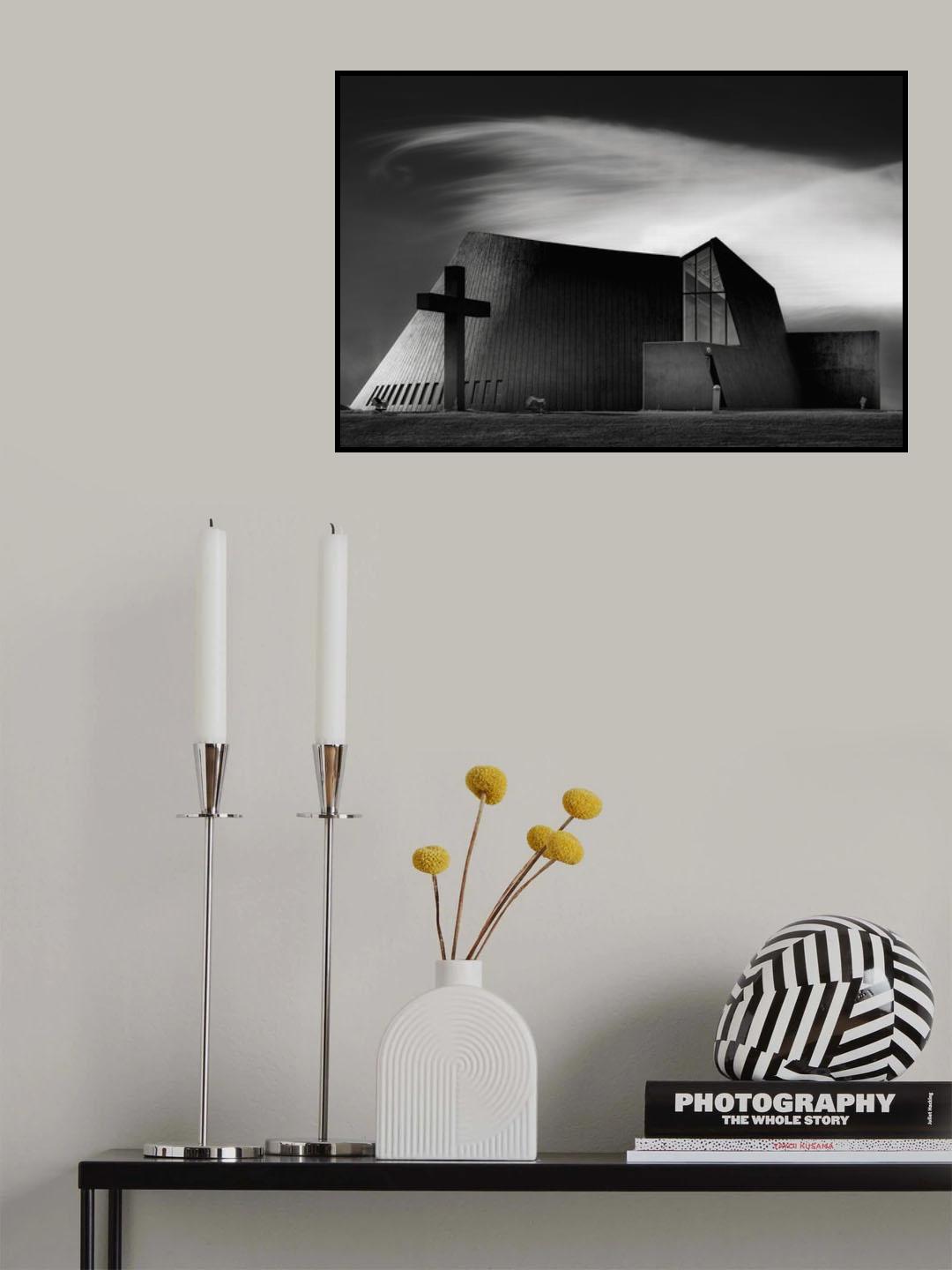 Blönduóskirkja Poster och Canvastavla