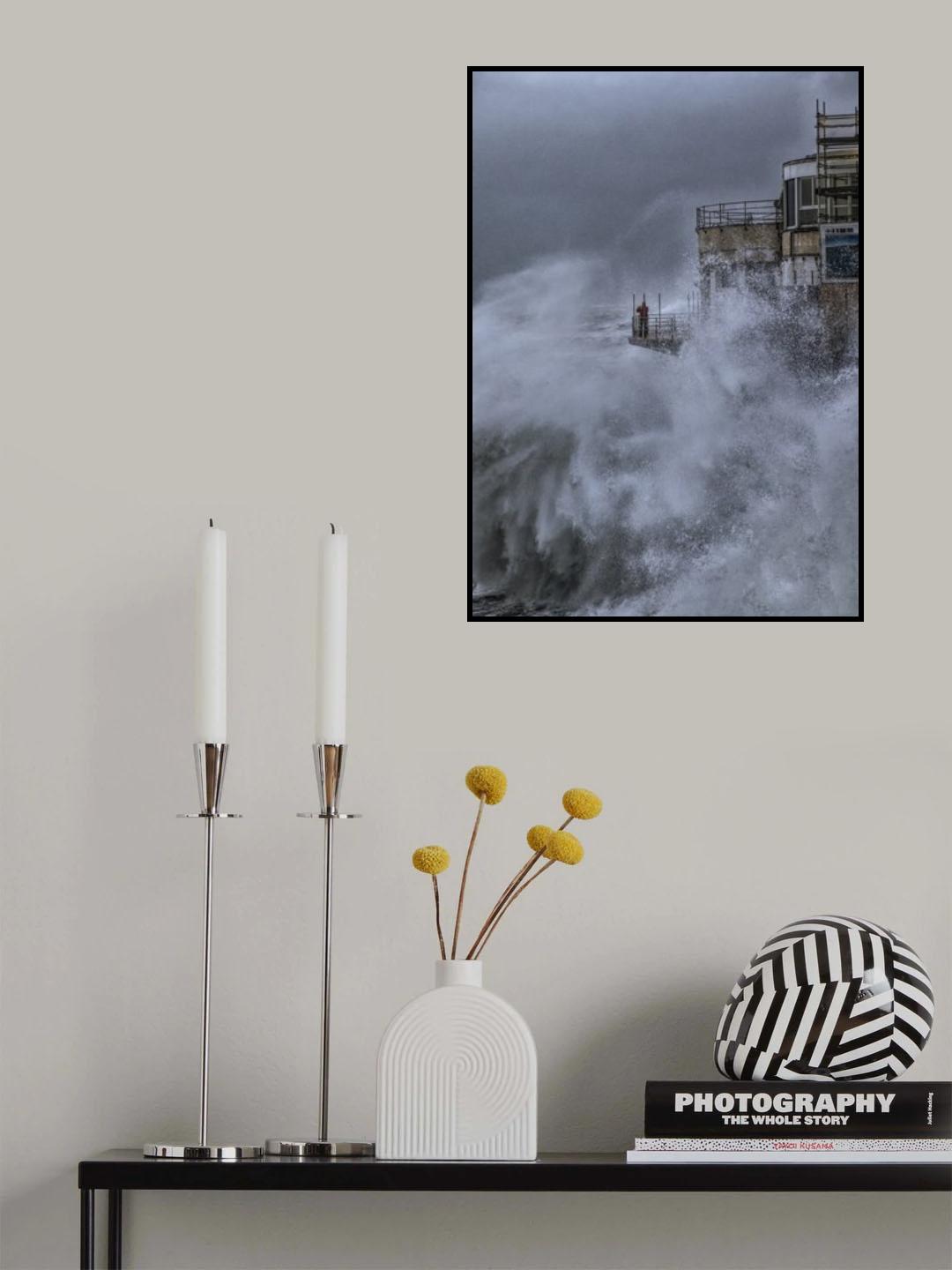 Photo in the sea wave Poster och Canvastavla