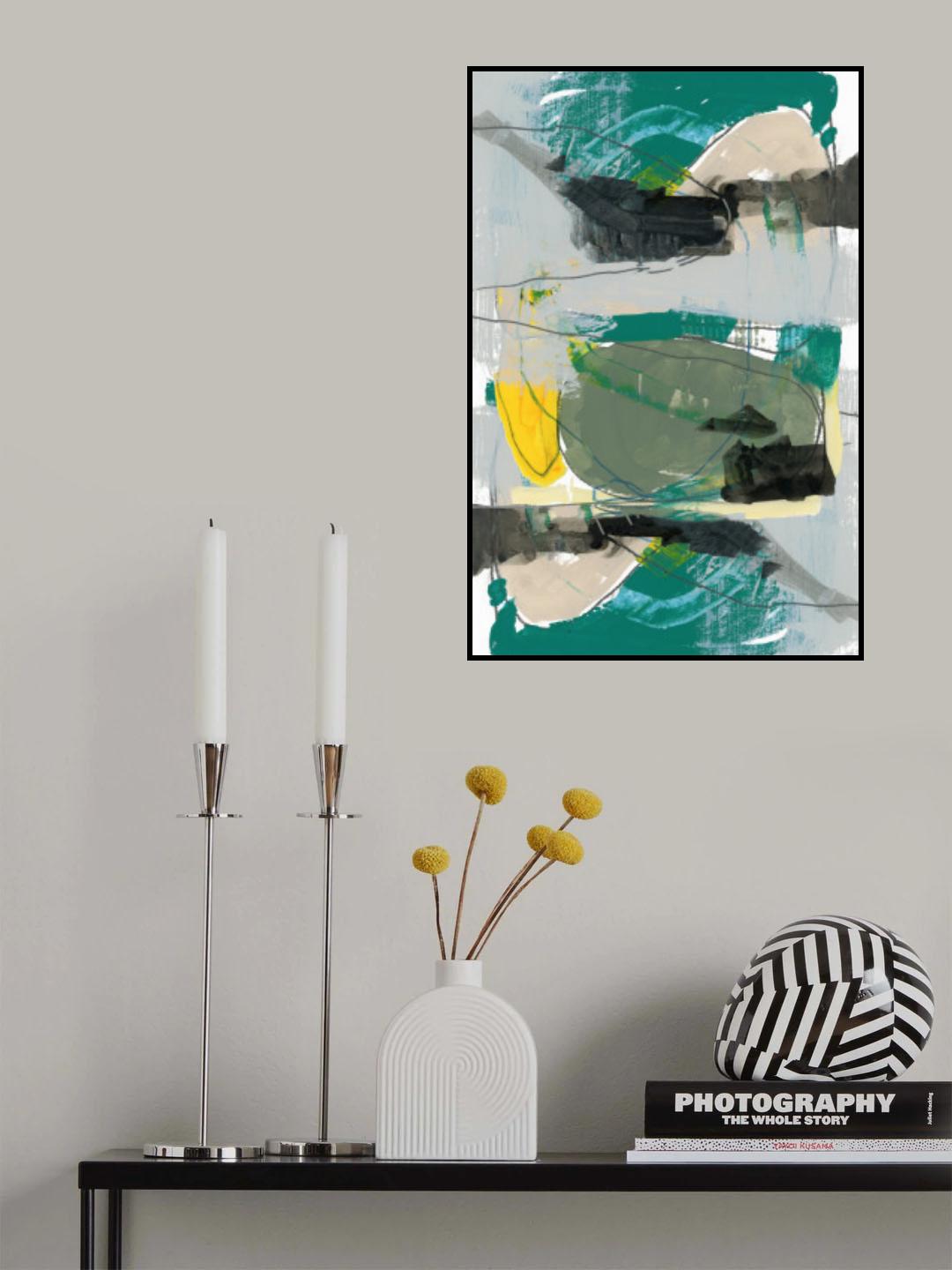 Contemporary Green No1 Poster och Canvastavla