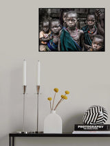Surma tribe children-I - Ethiopia Poster och Canvastavla