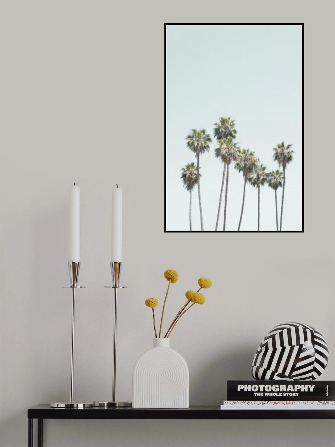 Blue Palm Trees Poster och Canvastavla