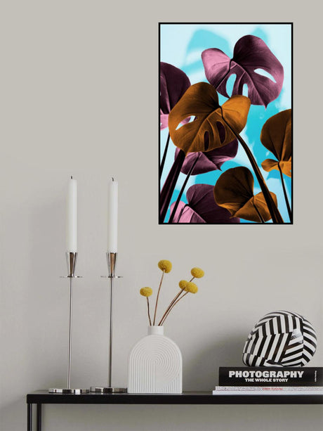 Monstera Blue 03 Poster och Canvastavla