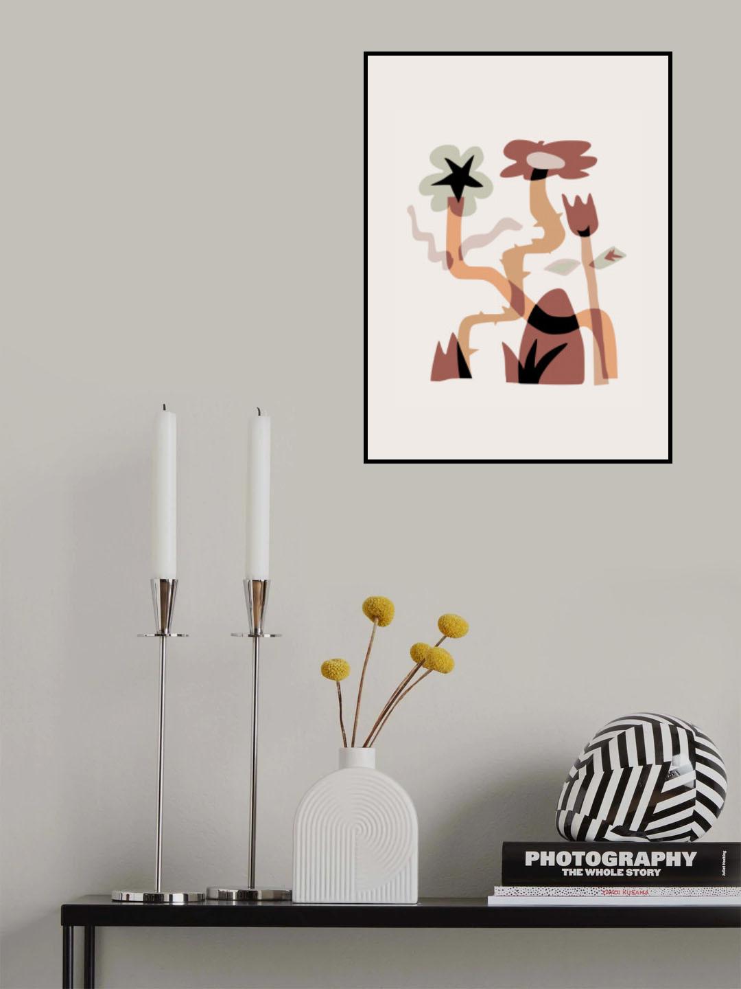 Whimsical Flower Garden Poster och Canvastavla