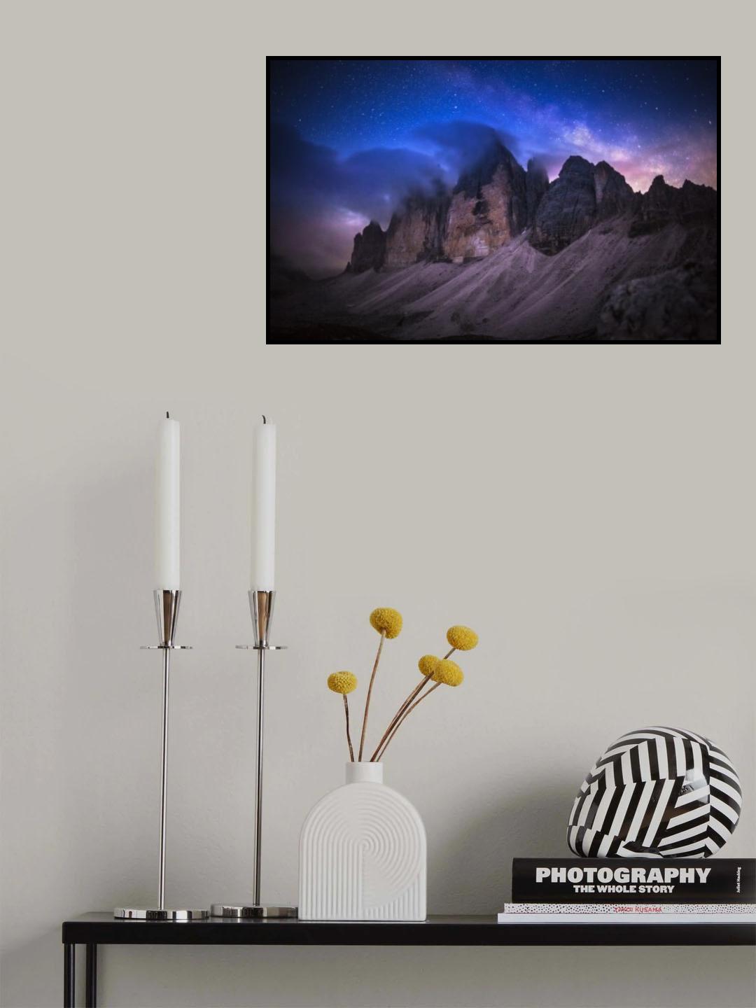 Tre Cime de Lavaredo at night Poster och Canvastavla