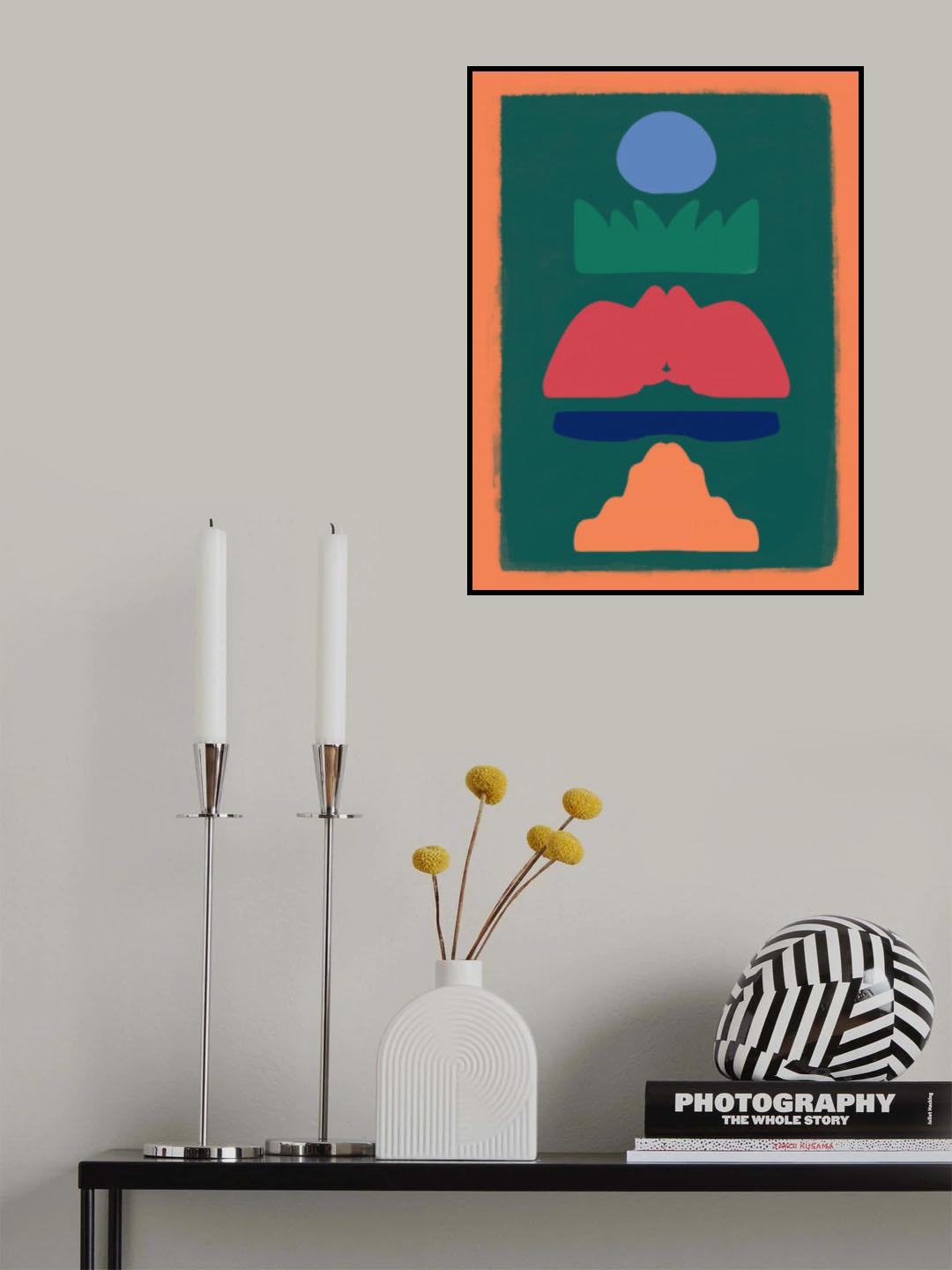 Orange Cut Out Poster och Canvastavla