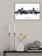 Stavanger Norway Skyline Poster och Canvastavla