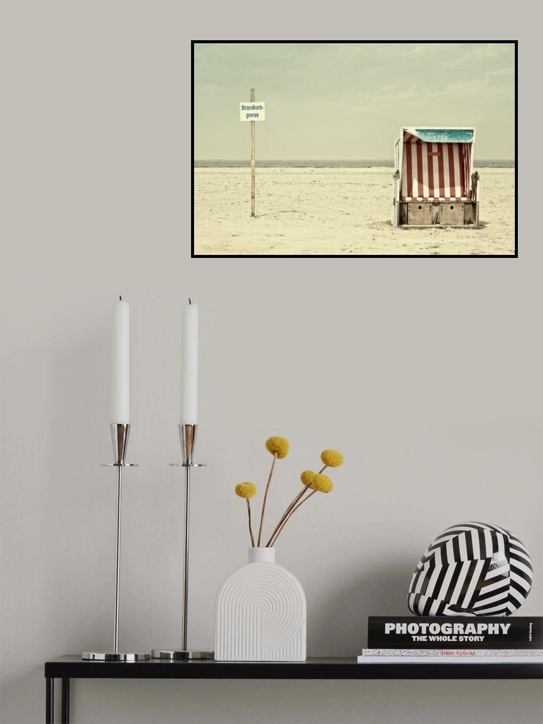 Beach chair border Poster och Canvastavla