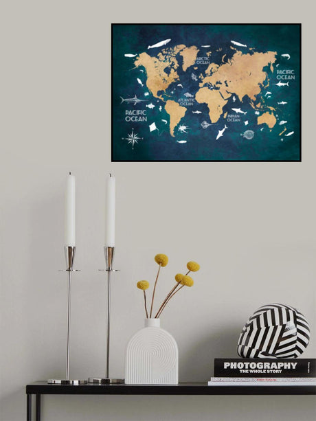 World map 3 Poster och Canvastavla