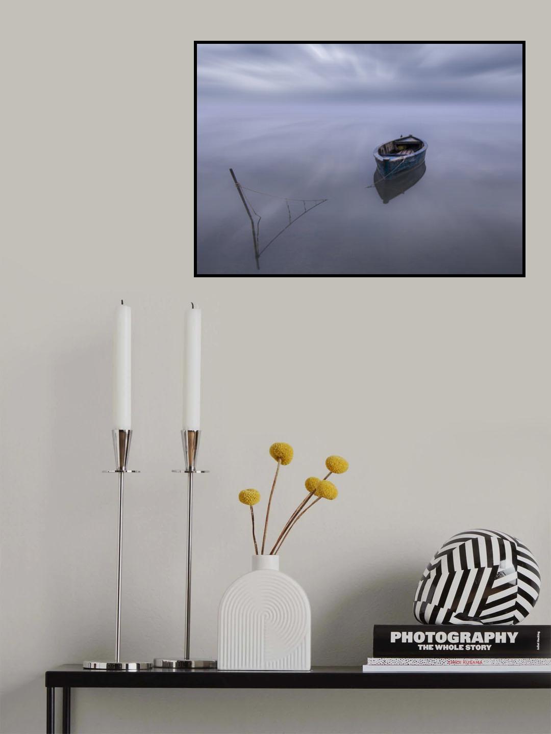 The blue boat Poster och Canvastavla