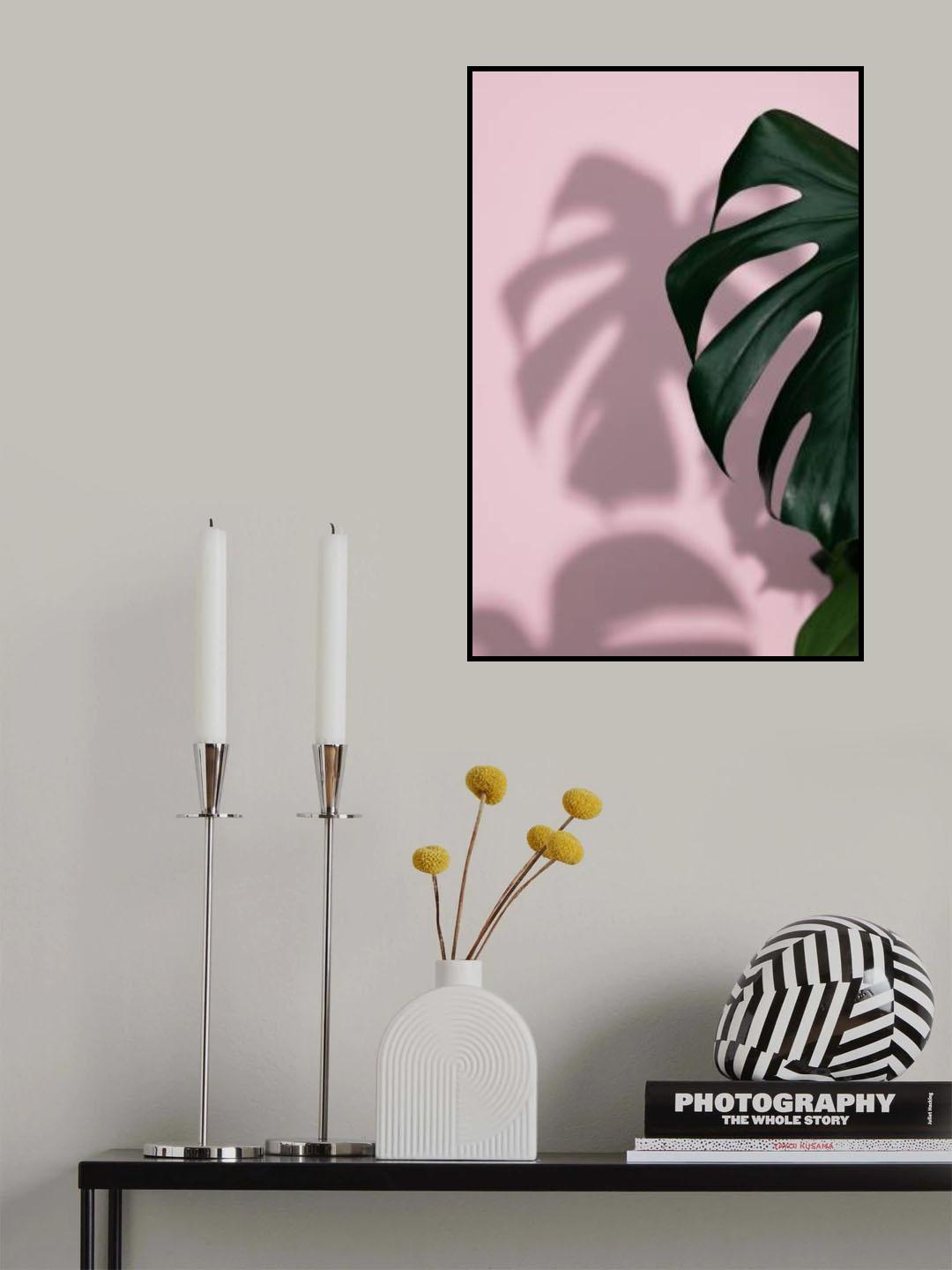 Monstera Pink 10 Poster och Canvastavla