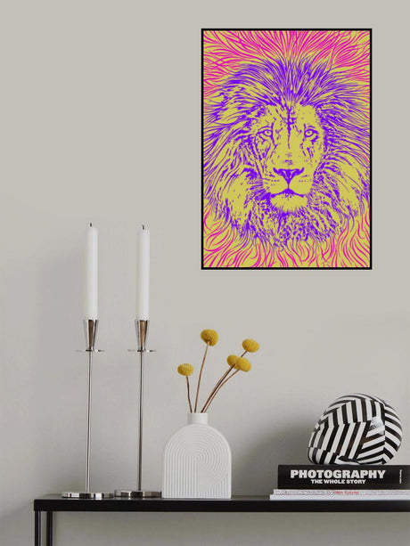 Lion Portrait – King of the Beasts Poster och Canvastavla