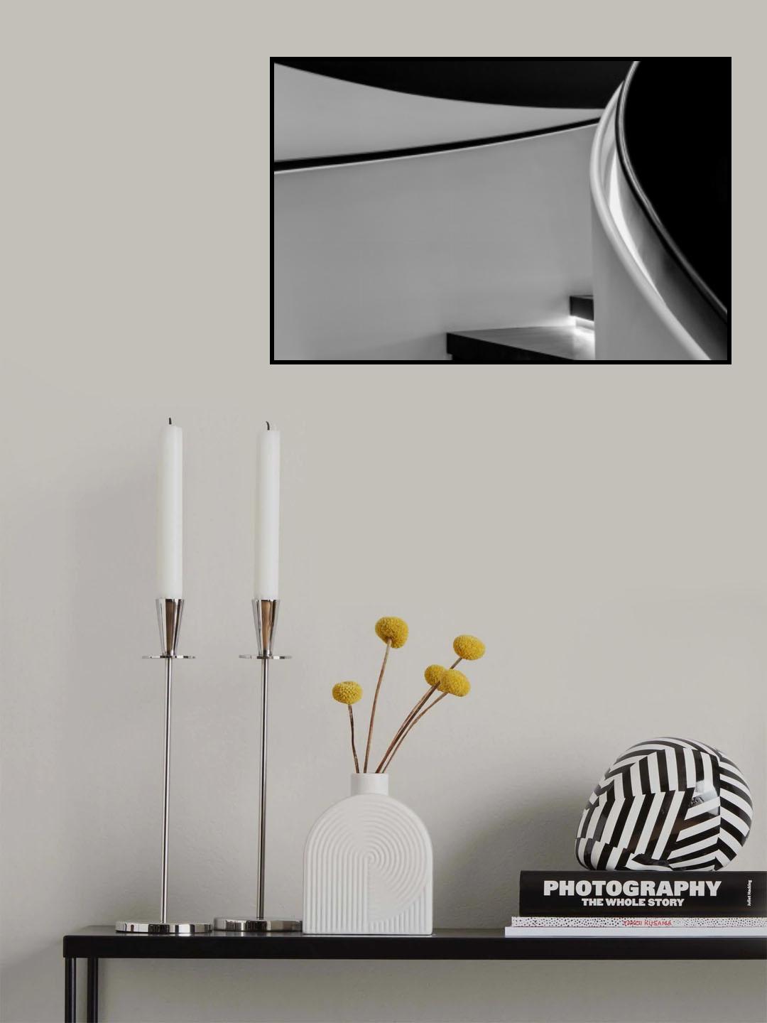 Curve on the Staircase Poster och Canvastavla