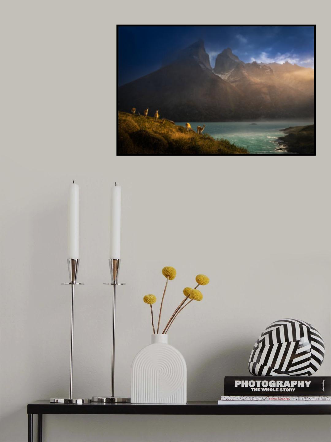 Immersing  in the golden lights Poster och Canvastavla