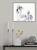 Still life in white Poster och Canvastavla