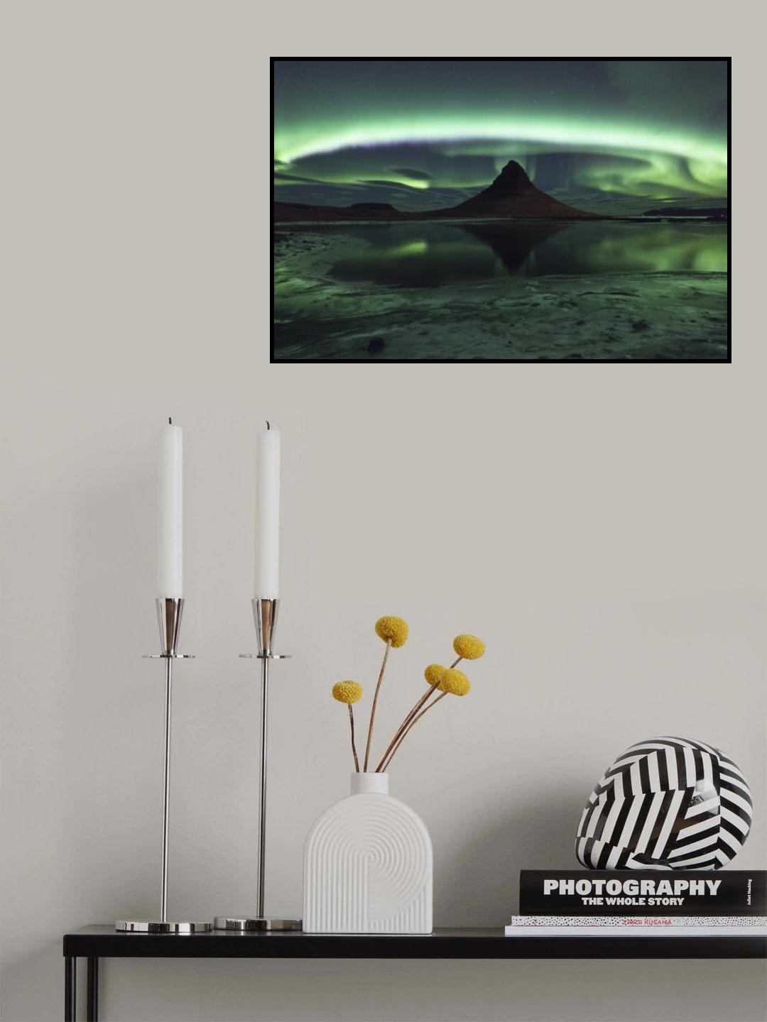 Kirkjufell Aurora Poster och Canvastavla