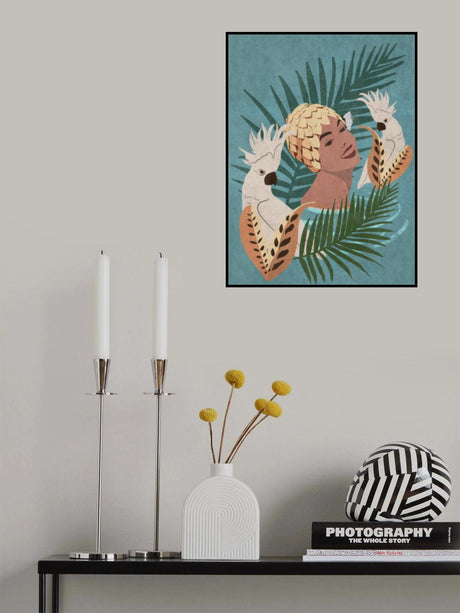 Parrot and Beauty Poster och Canvastavla