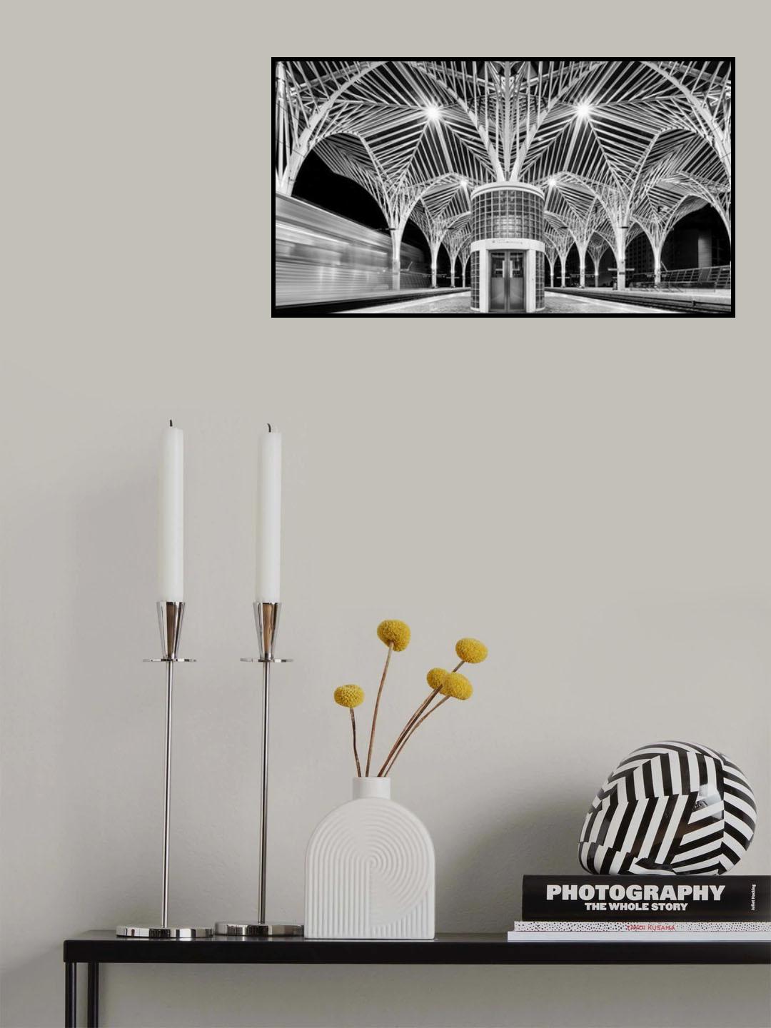 Train Station Poster och Canvastavla
