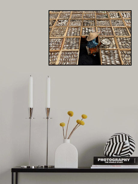 Drying Fish Poster och Canvastavla