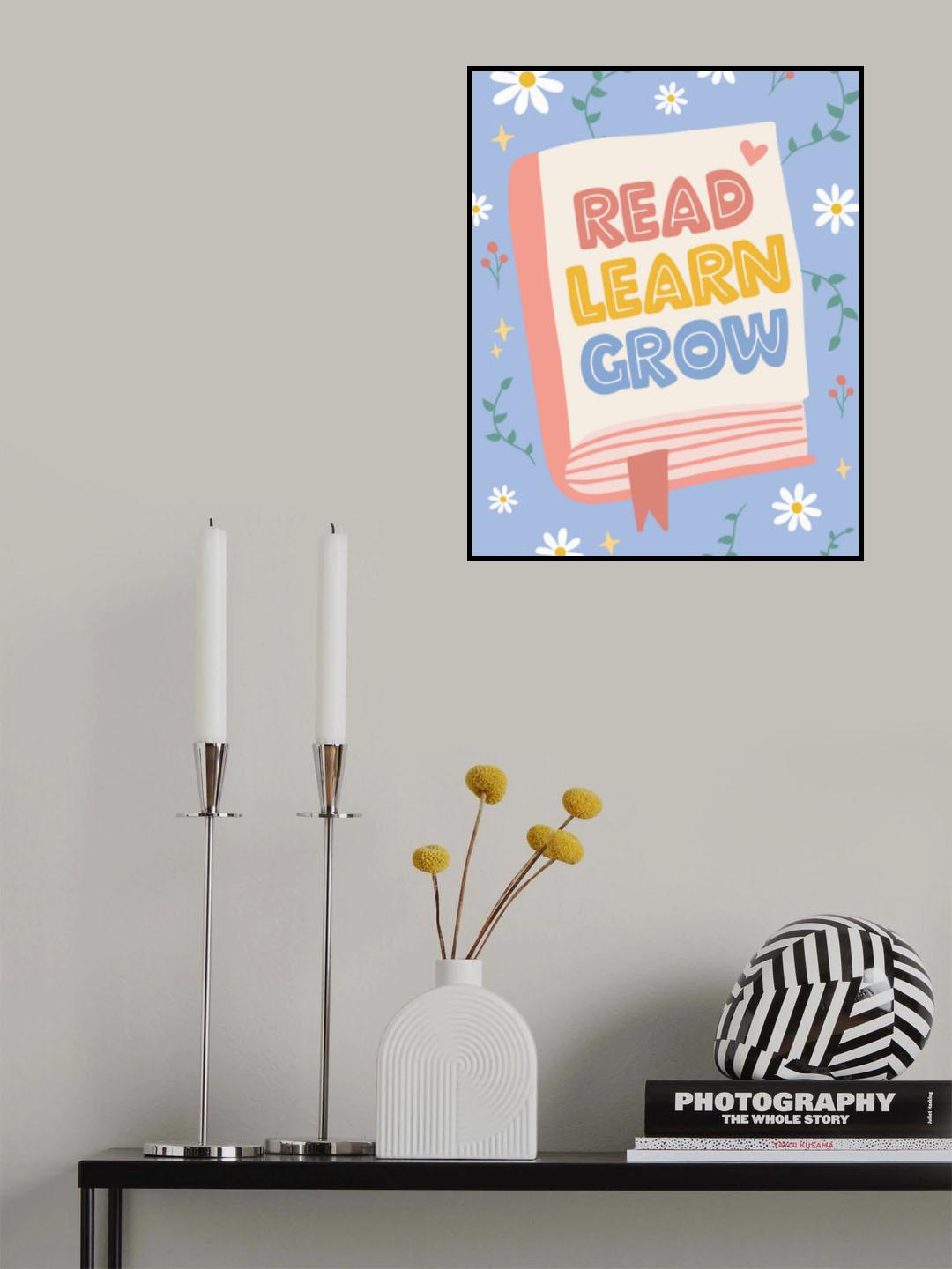 Read Learn Grow 4 Poster och Canvastavla