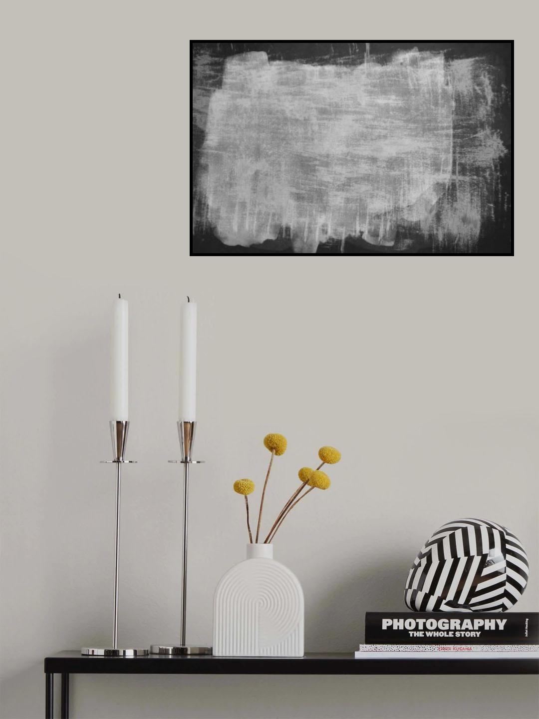 Minimal Abstract Black and White 07 Poster och Canvastavla