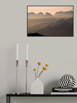 Alpine Sunset Poster och Canvastavla