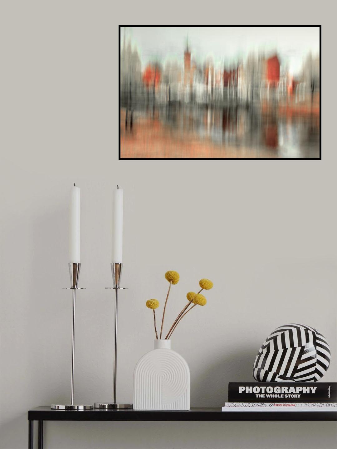 Red tower city Poster och Canvastavla