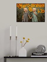 A Walk in the Sunflowers Poster och Canvastavla