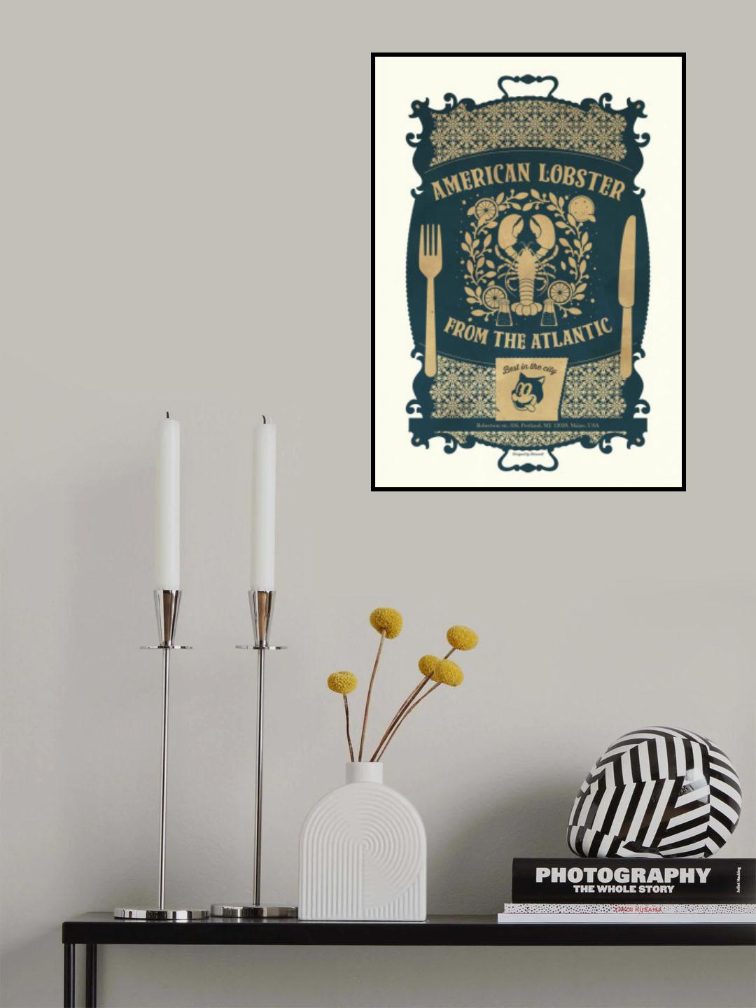 Lobster Baroque Print Poster och Canvastavla