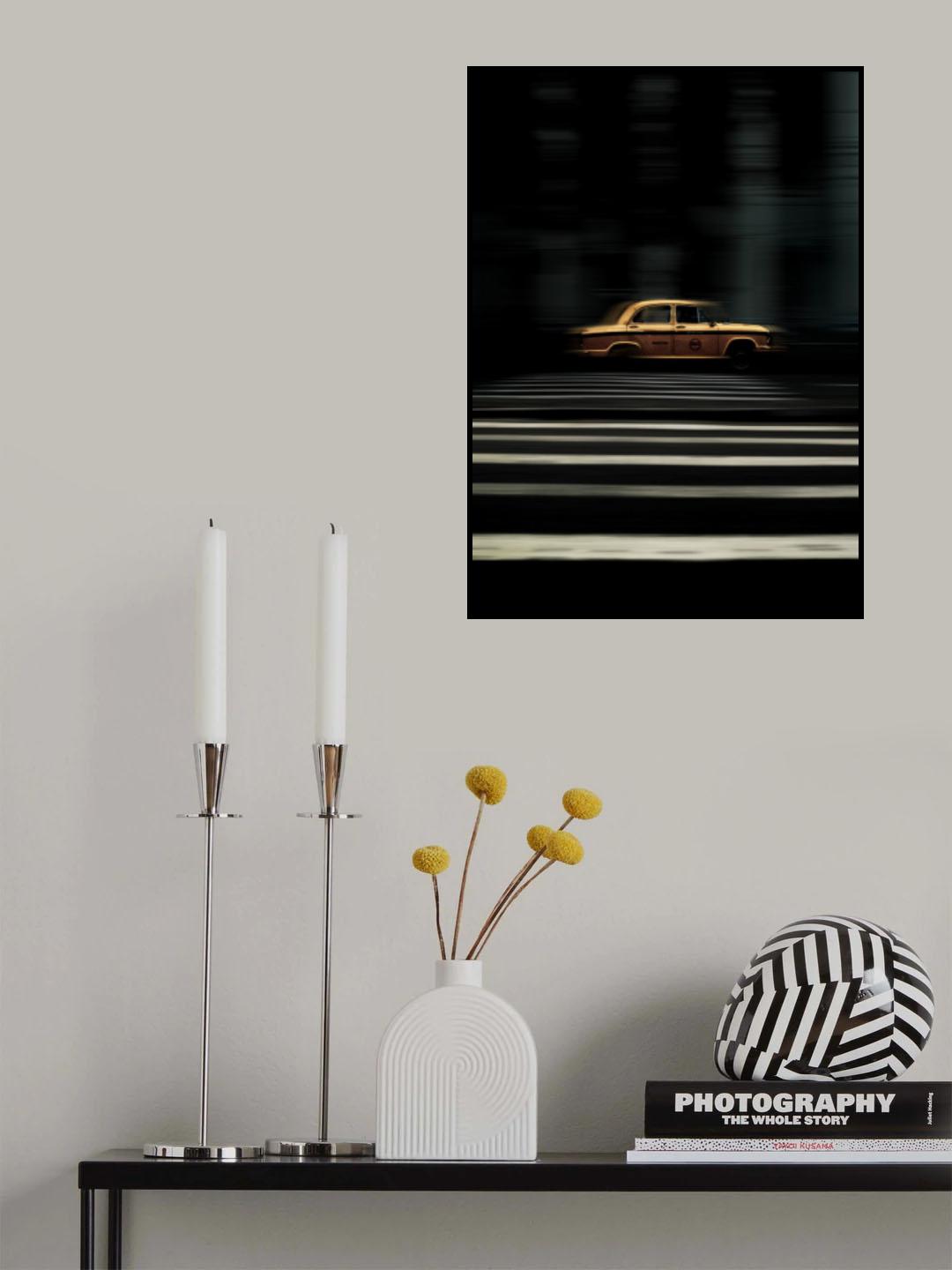 The vintage taxi Poster och Canvastavla