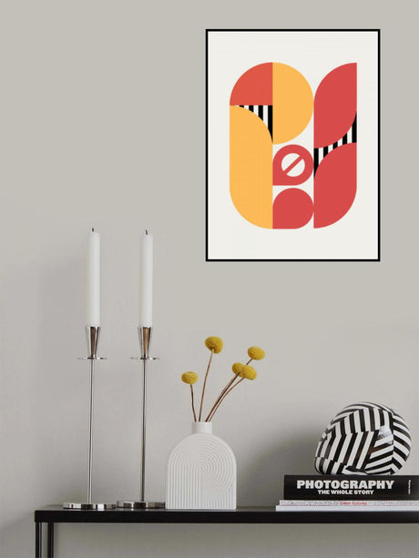 Geometrical Tulip Design Poster och Canvastavla