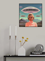 UFO Barbie 2 Collage Art Poster och Canvastavla