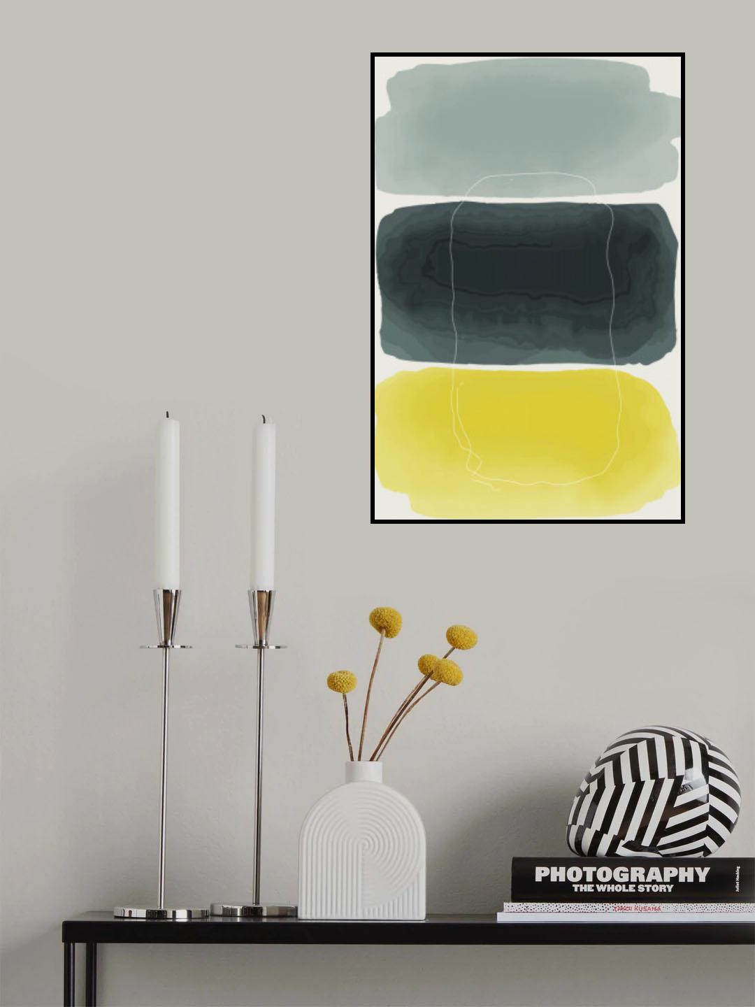 Watercolor Shapes Series #3 Poster och Canvastavla