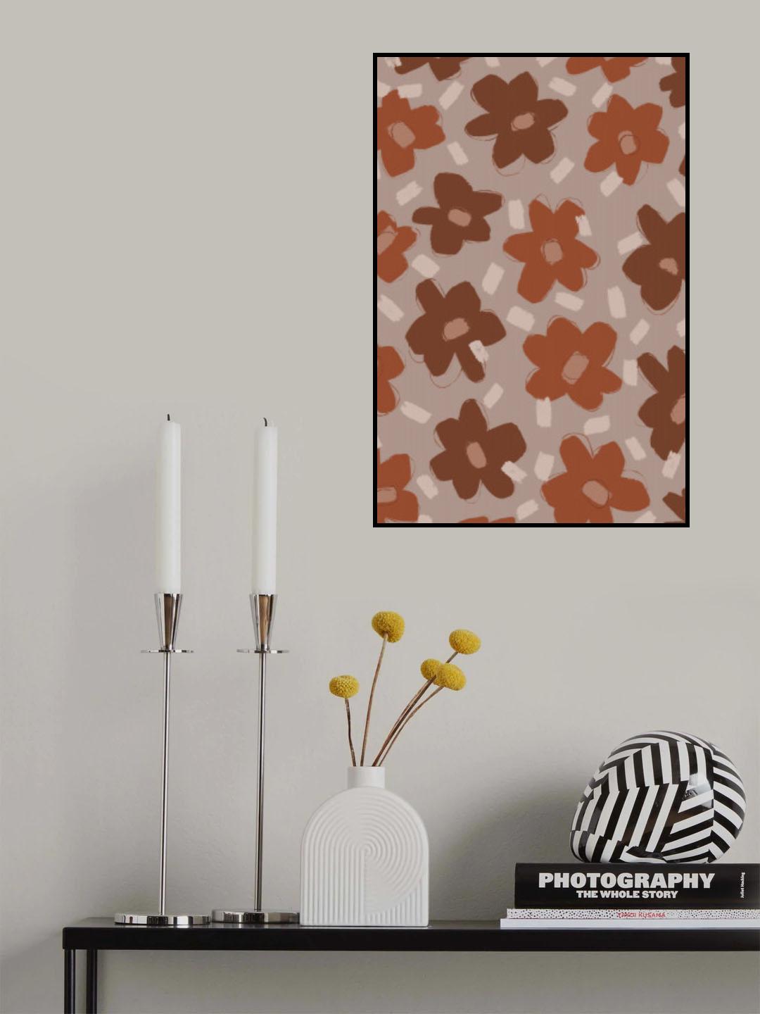 Pastel Flowers Poster och Canvastavla