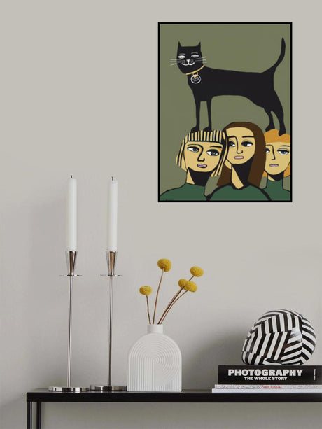Black Cat Rules Poster och Canvastavla