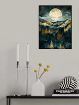 Teal and Gold 1 Poster och Canvastavla