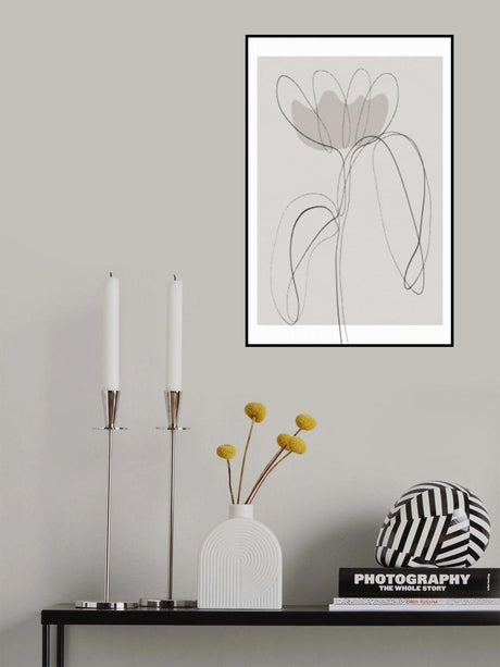 Oneline Tulip Poster och Canvastavla