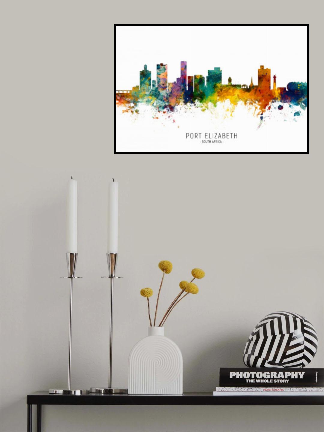 Port Elizabeth South Africa Skyline Poster och Canvastavla