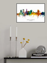Port Elizabeth South Africa Skyline Poster och Canvastavla