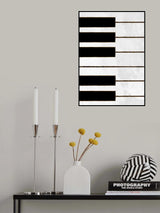 Black and gold piano Poster och Canvastavla
