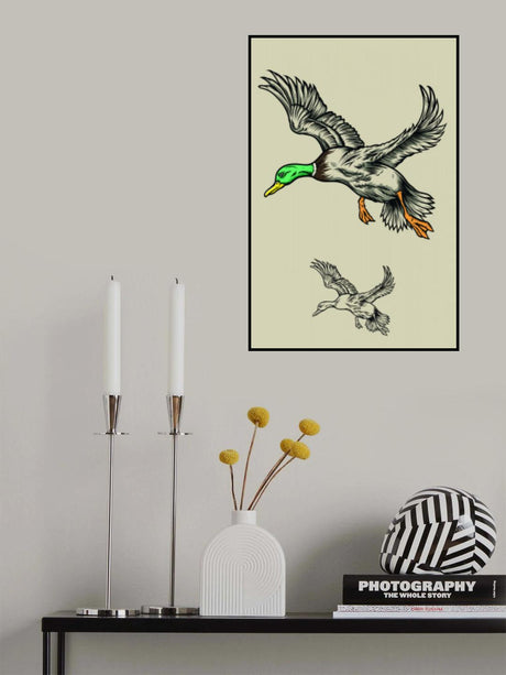 Flying Ducks Poster och Canvastavla