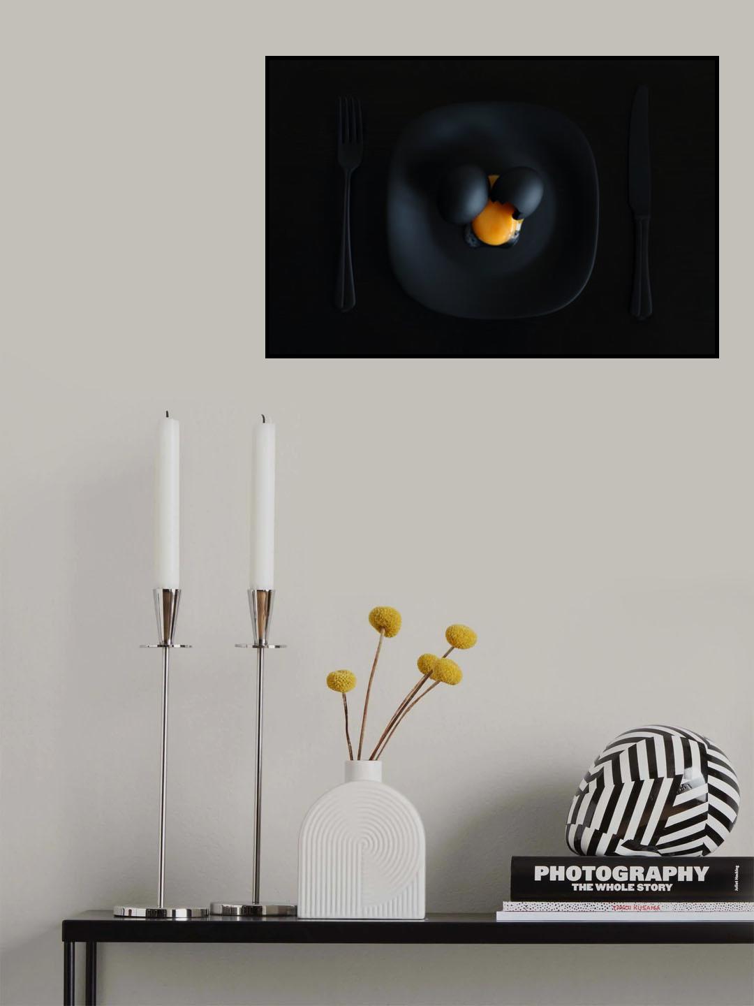 Malevich's breakfast. Or the black square. Poster och Canvastavla