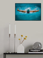 Flying Dolphin Poster och Canvastavla