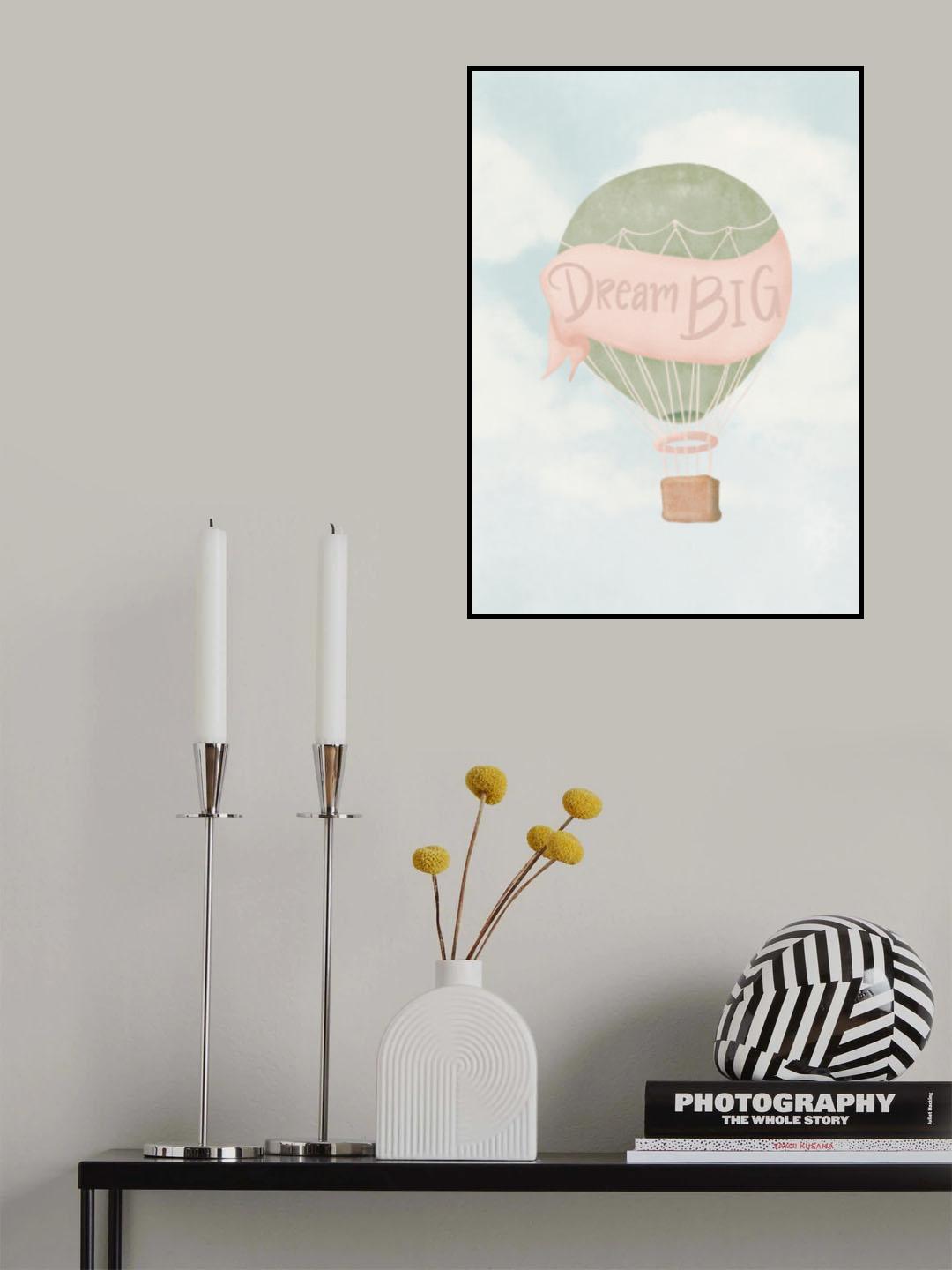 Dream Big Pink Poster och Canvastavla